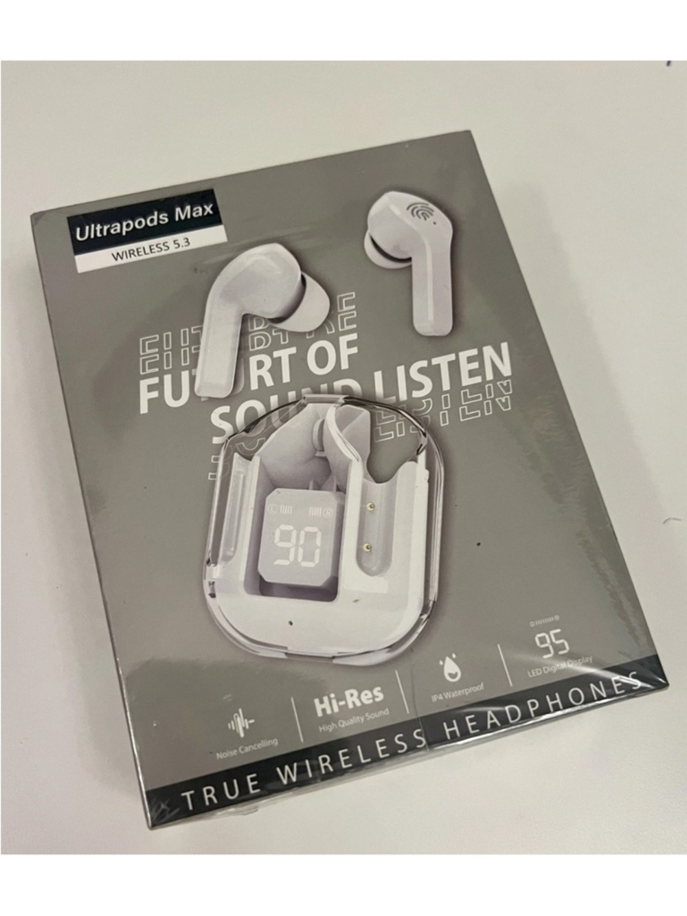 Ultrapods Max Wireless Earbuds - White/Grey